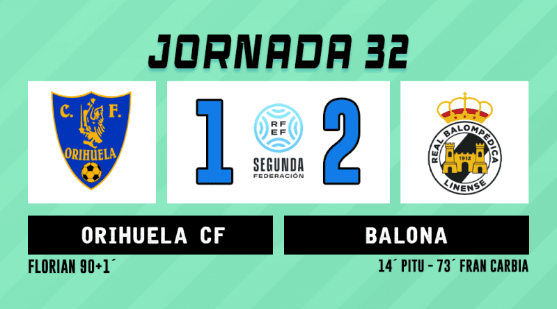 23/24 | Jornada 32: Orihuela CF 1 – Balona 2