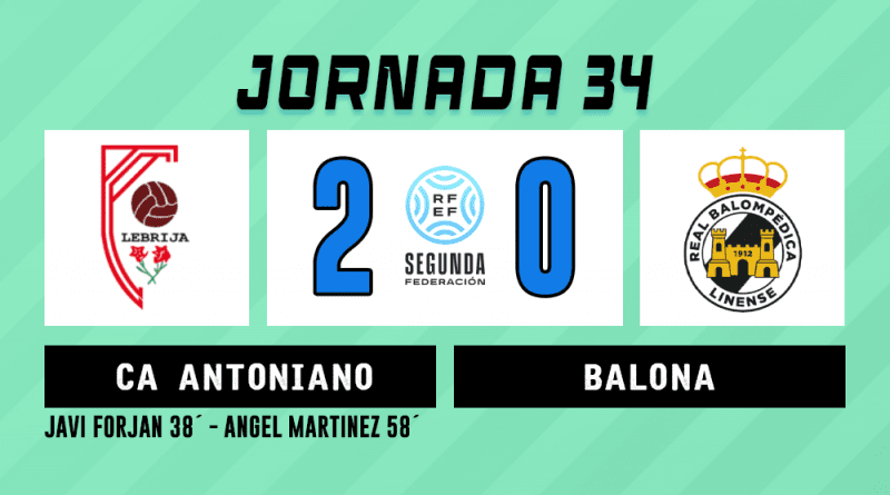 23/24 | Jornada 34: CA Antoniano 2 – Balona 0