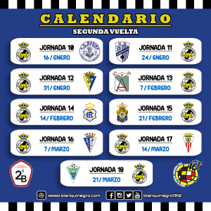 CALENDARIO 2020/21 - 2º VUELTA
