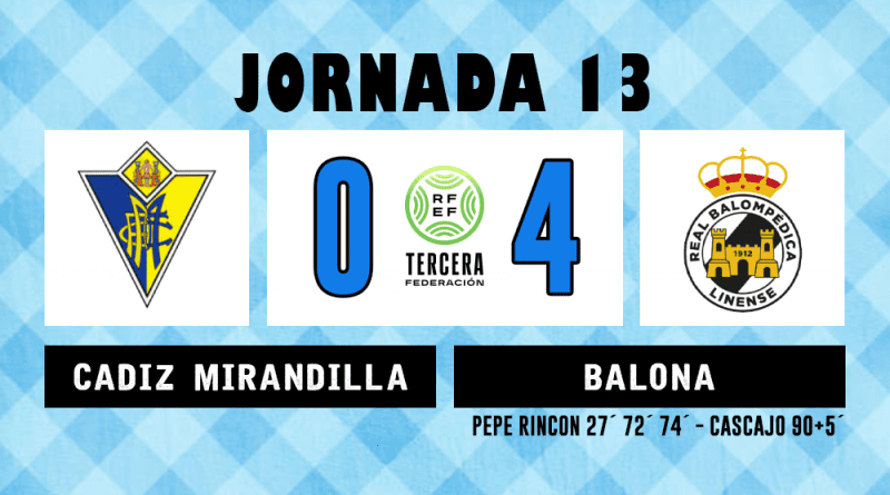 25/26 | Jornada 13: Cádiz CF Mirandilla 0 – Balona 4