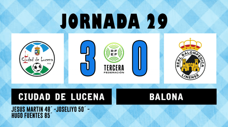 25/26 | Jornada 29: CD Ciudad de Lucena 3 – Balona 0