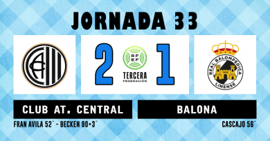 25/26 | Jornada 33: Club At. Central 2 – Balona 1